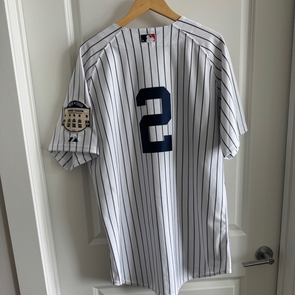 New York Yankees Derek Jeter Majestic Authentic Jersey 48 1923 - 2008 Patch